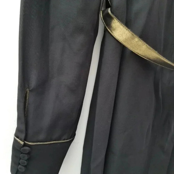 Elizabeth and James Annabelle Long-Sleeve Belted Dress Bronze Black 2 - Picture 6 of 14